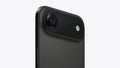 Black smartphone back view on a white background